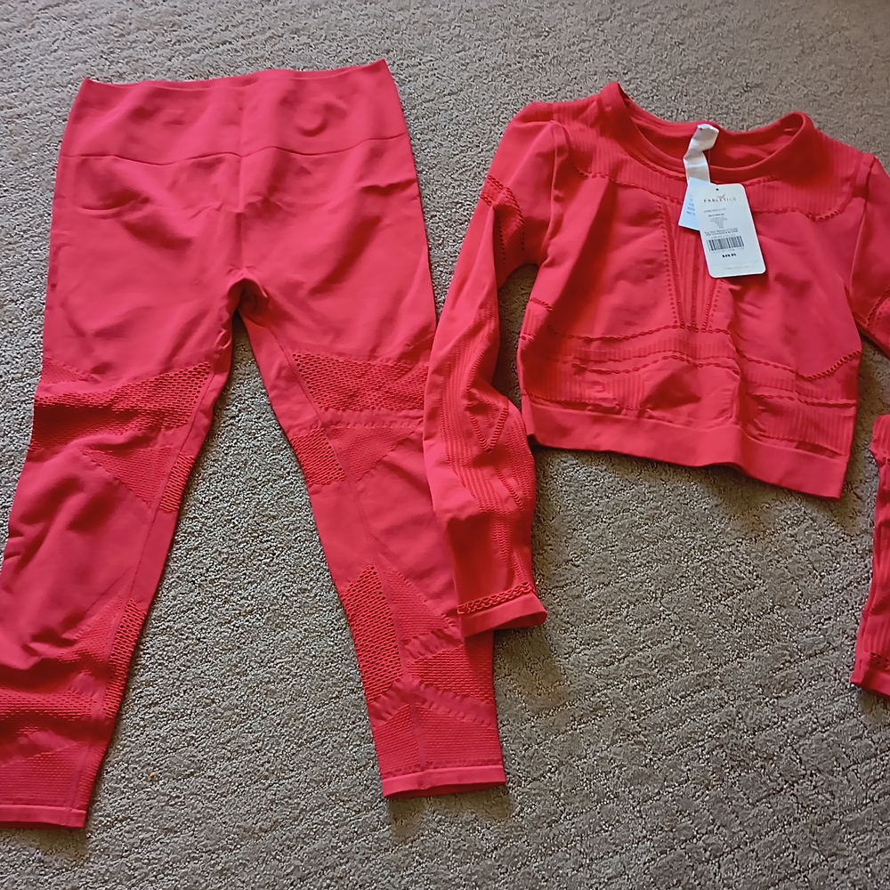 Fabletics Vibrant Red Activewear Top